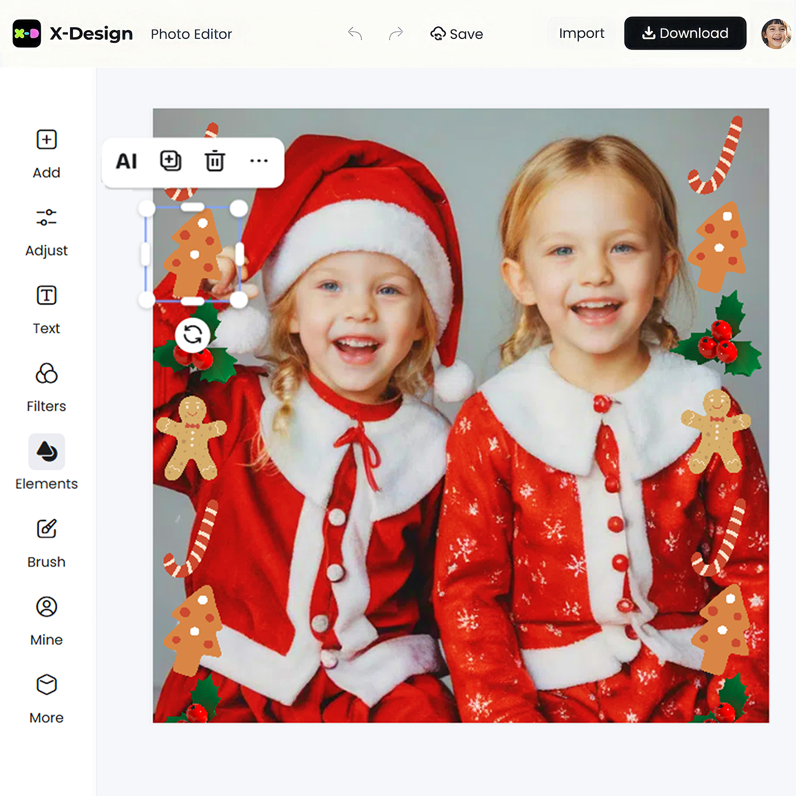 christmas photo online editor a