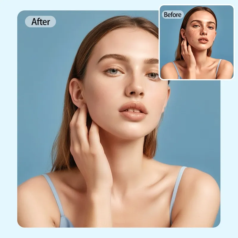 Photo Blemishes Removal With Brush Tool