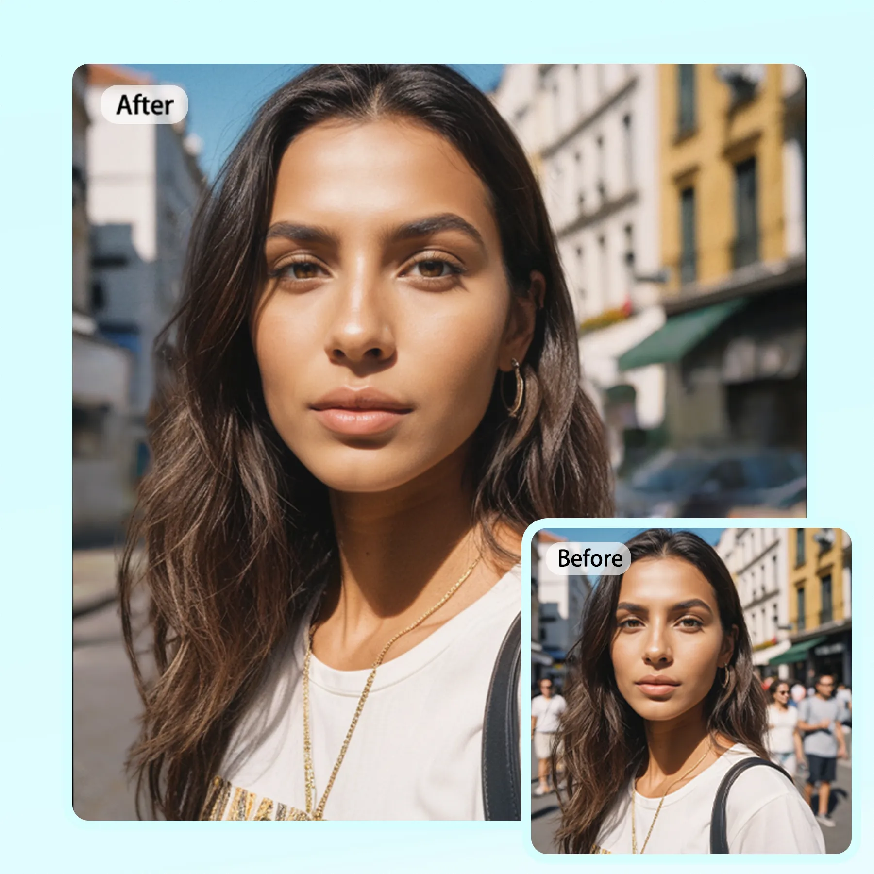 remove crowd from pictures